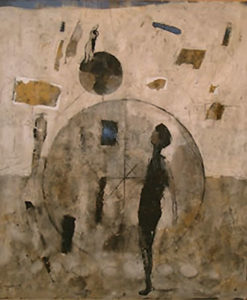 "بدون عنوان" 2003 محمد القاسمي - تقنية حرة على قماش 160 × 135 صم